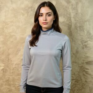 Nike Fit Dry Long Sleeve Shirt Sweater Size L Turtleneck Athletic Workout Run